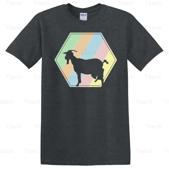 TitanX94 Double Retro Goat T-Shirt Graphic Design, Vintage Farm Animal Inspired Style T-Shirt, for Unisex, up to size 5XL.