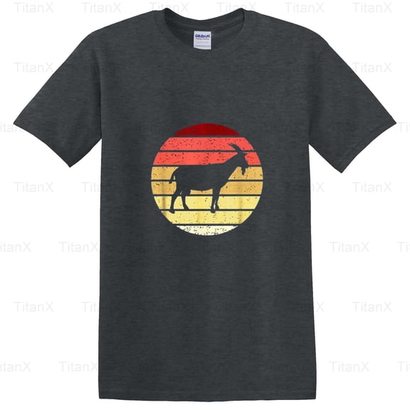 TitanX94 Goat Retro Style Vintage Graphic Design Art, Classic Farm Animal Inspired T-Shirt, for Unisex, up to size 5XL.