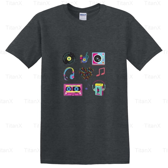 TitanX95 Iconic Retro Music Style Graphic Design Sound Art Look Retro Text, Vintage Inspired T-Shirt, for Unisex, up to size 5XL.