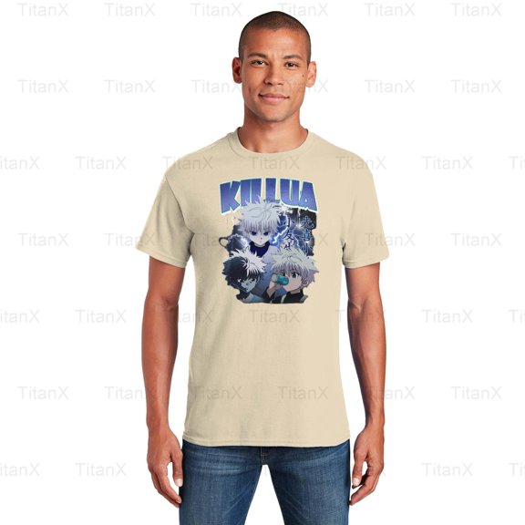 TitanX95 Killua Zoldyck Vintage Hunter x Hunter Graphic Style, Anime Character Inspired T-Shirt, for Unisex, up to size 5XL.