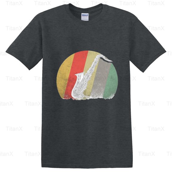 TitanX96 Retro Bass Clarinet Instrument Graphic, Vintage Woodwind Music Inspired Style T-Shirt, for Unisex, up to size 5XL.