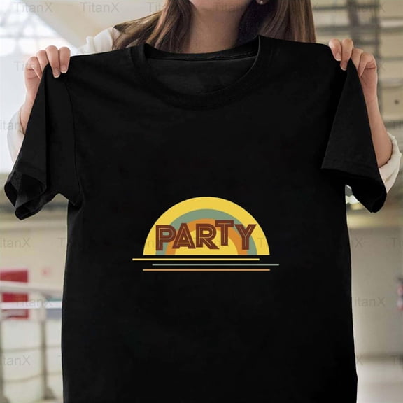 TitanX97 Retro Party Celebration Graphic Design, Vintage Inspired Festive Fun Style T-Shirt, for Unisex, up to size 5XL.