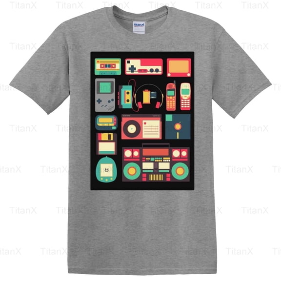 TitanX97 Retro Technology Circuit Board Graphic, Vintage Computer Inspired Style Design T-Shirt, for Unisex, up to size 5XL.