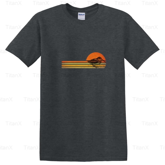 TitanX97 Retro Vintage Woodcock Bird Graphic, Outdoors Hunting Nature Lover Inspired T-Shirt, for Unisex, up to size 5XL.