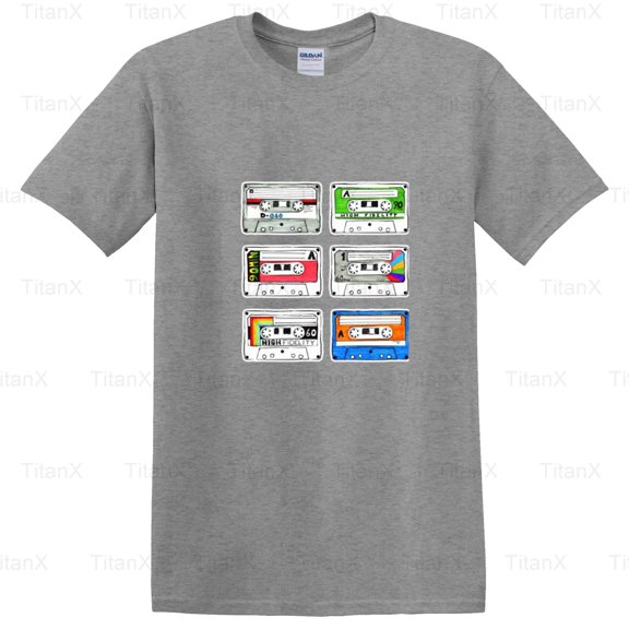 TitanX98 Stylish Retro Cassettes Graphic Design Style Music Art Look Retro, Vintage Tape Inspired T-Shirt, for Unisex, up to size 5XL.