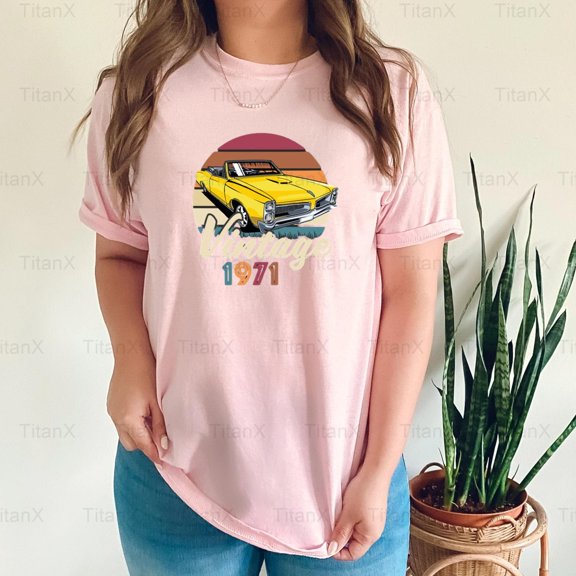 TitanX98 Stylish Vintage Automobile Graphic, Retro Classic Car Enthusiast Road Trip T-Shirt, for Unisex, up to size 5XL.