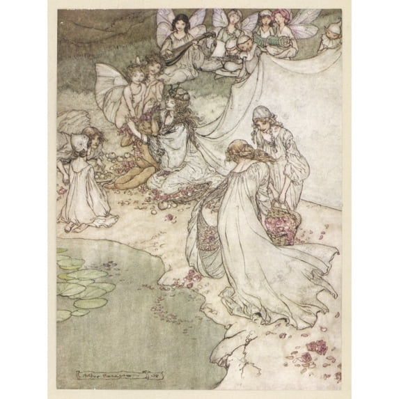 Titania And Changeling Poster Print By Mary Evans Picture Libraryarthur Rackham (18 X 24)
