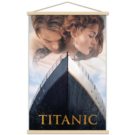 Titanic (1997) - Embrace One Sheet Wall Poster with Magnetic Frame, 22.375" x 34"