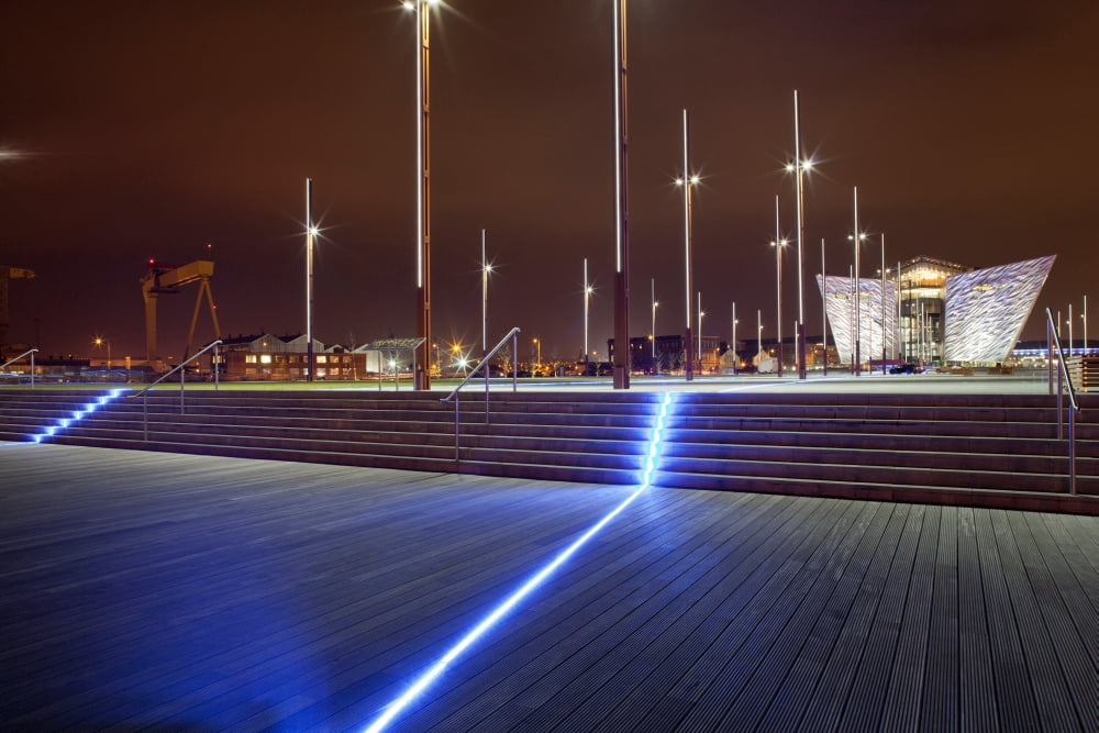 Titanic Belfast viewed from the Olympic Slipways Belfast County Antrim Northern Ireland Canvas Art - Panoramic Images (24 x 36)