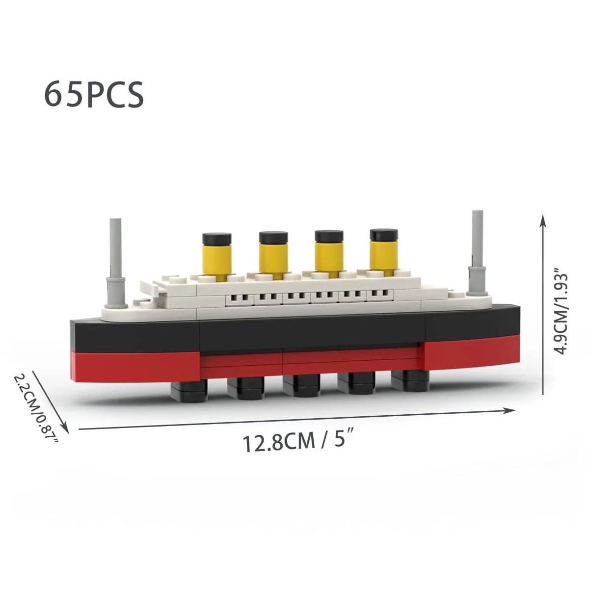 Pallets Moc Titanic Break In Half RMS Cruise Sank Building Blocks Moc Ship Boat 3D ...