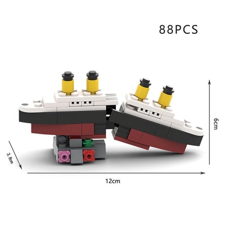 Titanic Break In Half RMS Cruise Sank Building Blocks Moc Ship Boat 3D Steamship Model DIY Steamboat Gifts Kids Toys City Movie