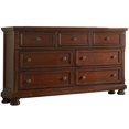 thumbnail image 1 of Titanic Furniture Major Solid Wood 7-Drawer Dresser w/ Recessed Panels in Brown, 1 of 3