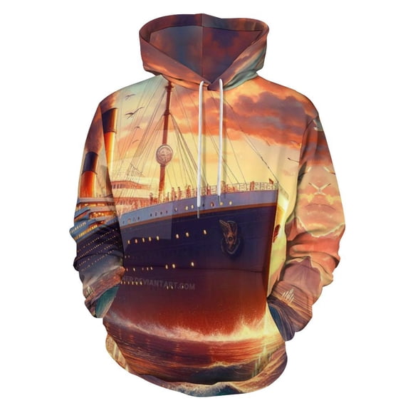Titanic Hoodies for Men Women, Unisex 3D Print Pullover Hooded With Pocket, Funny Sweatshirt, Long Sleeve Hoodies, S-6XL
