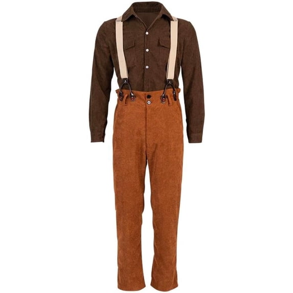 Titanic Jack Dawson Tops Pants Overalls Outfits Full Set Halloween Carnival Suit