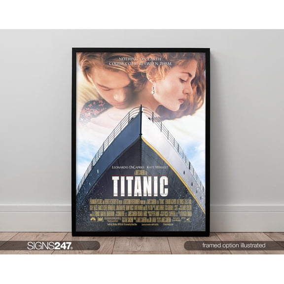 Titanic Leonardo Dicaprio Kate Winslet Poster | Movie Poster | Movie Prints For Cinema Rooms | Wall Art | Home Decor | A0 A1 A2 A3 A4 A5