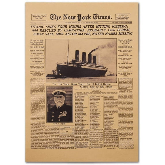 Titanic Movie Tin Logo Vintage Poster Cinema Cafe Home Bar Garage Club Wall Decoration 8x12 Inches