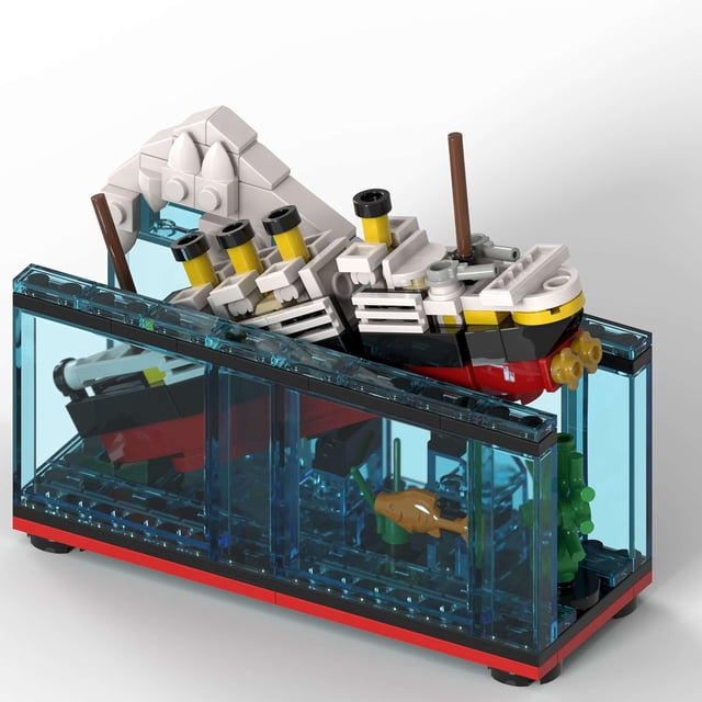 Titanic Ship Model Sink and Break in Half Toy Building Blocks Set ...