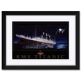 thumbnail image 1 of Titanic Sinking Stern View Professionally Framed & Matted Art Print from Maritime Scene Painting by Artist Richard DeRosset Framed Art Size: 18" x 24", 1 of 5