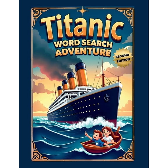 Titanic Word Search Adventure (Second Edition): Explore the Unsinkable Ship with 50 Fun Puzzles plus 10 Bonus Coloring P, (Paperback)