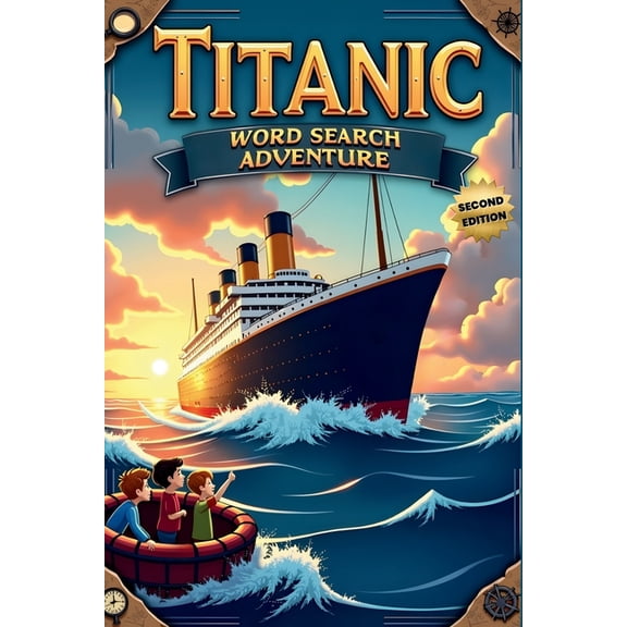 Titanic Word Search Adventure (Second Edition): Explore the Unsinkable Ship with 50 Fun Puzzles plus 10 Bonus Coloring P, (Paperback)