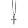 thumbnail image 1 of Titanium .03ct. Diamond Accent Cross 22in Necklace, 1 of 6