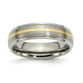 thumbnail image 1 of Titanium 14K Gold 6mm Wedding Mens Ring Size 11, 1 of 5