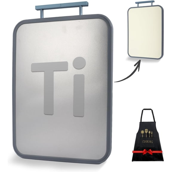 Titanium 2in1 Boards for Kitchen, Large Double Sided -Grade Composite Titanium and Wheat Straw PP Dishwasher Safe Chopping Board for Meat, Fruit, Vegetable (15" X 11")