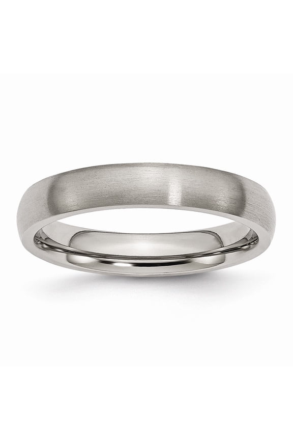 Titanium 4mm Brushed Band Size: 11; for Adults and Teens; for Women and Men