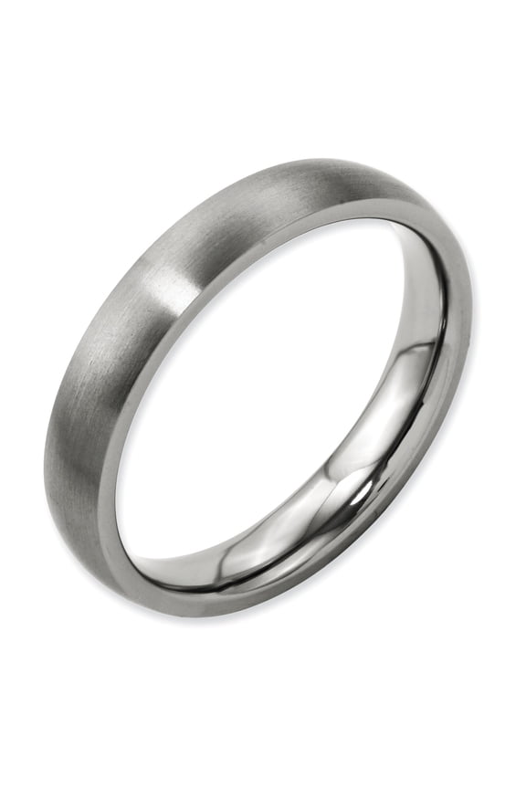 Titanium 4mm Brushed Wedding Ring Band Size 11