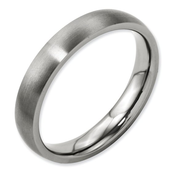 Titanium 4mm Brushed Wedding Ring Band Size 12