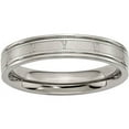 thumbnail image 1 of Titanium 4mm Brushed and Polished Roman Numerals Band, 1 of 10