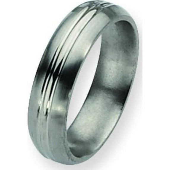 Titanium 6mm Brushed Mens Wedding Ring Band Size 9
