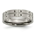 thumbnail image 1 of Titanium Brushed And Polished 6Mm Grooved Band, 1 of 6
