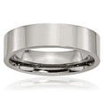 thumbnail image 1 of Titanium 6mm Plain Classic Wedding Band Ring, 1 of 9