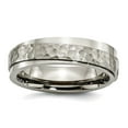 thumbnail image 1 of Titanium 6mm Hammered and Polished Band Ring Size 12 Ring for Women and Men, 1 of 2