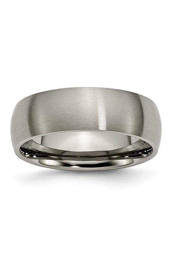 Titanium 7mm Brushed Band Size: 11; for Adults and Teens; for Women and Men