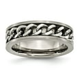 thumbnail image 1 of Titanium 7mm Chain Inlay Brushed Band Size: 12; for Adults and Teens; for Women and Men, 1 of 6