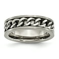 thumbnail image 1 of Titanium 7mm Chain Inlay Brushed Band, 1 of 8