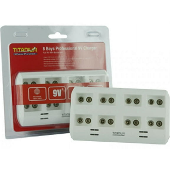 Titanium 8 Bay Professional 9V Charger for NiMH Batteries + FREE SHIPPING!
