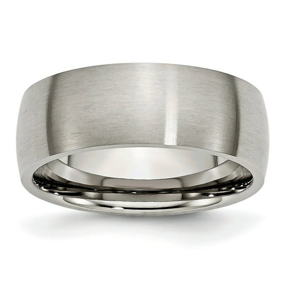 Titanium 8mm Brushed Wedding Ring Band Size 7