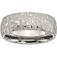 thumbnail image 1 of Titanium 8mm Brushed and Polished Textured Band, 1 of 11