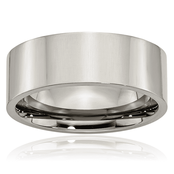 Titanium 8mm Plain Classic Wedding Band Ring