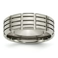 thumbnail image 1 of Titanium 8mm Grooved Polished Band Size: 7; for Adults and Teens; for Women and Men, 1 of 6