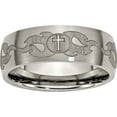 thumbnail image 1 of Titanium 8mm Laser Design Brushed Band, 1 of 9
