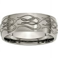 thumbnail image 1 of Titanium 8mm Laser Design Brushed Band, 1 of 9