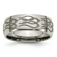 thumbnail image 1 of Titanium 8mm Laser Design Polished Band, 1 of 3