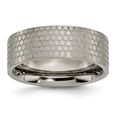 thumbnail image 1 of Titanium 8mm Satin Patterned Band Ring - Size 13.5, 1 of 2
