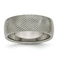 thumbnail image 1 of Titanium 8mm Textured Band Ring - Size 8.5, 1 of 2
