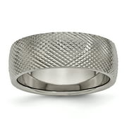JEWELRYPOT Titanium 8mm Textured Band