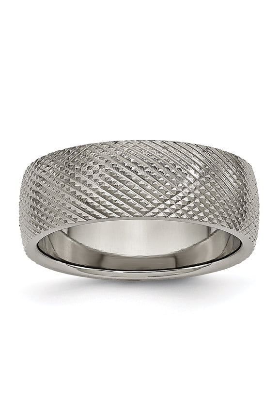 Titanium 8mm Textured Band
